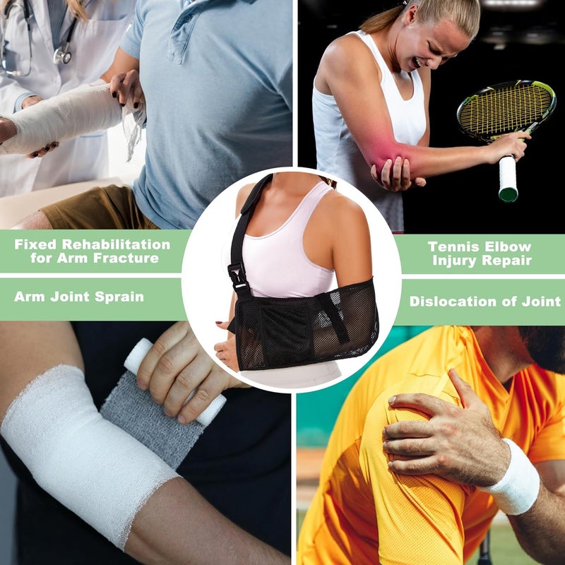 KONSEDIK Mesh Arm Sling - Medical Shoulder Sling for Shower - Adjustable Arm Brace,for Men Women Rotator Cuff Injury,Left Right Arm,Wrist, Elbow,Clavicle Fracture Post-Surgery(Large) - Image 4